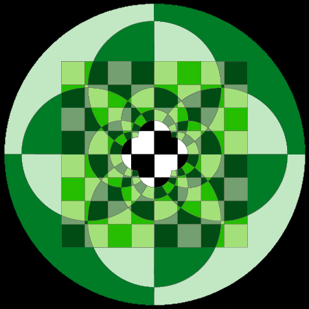chess and its inverse (in green)