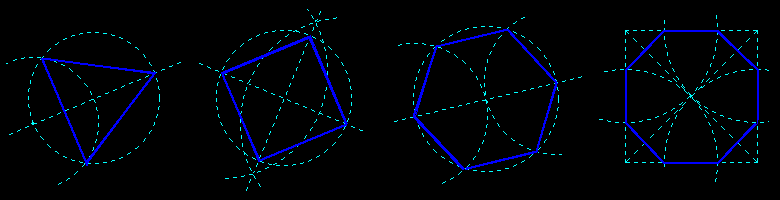 polygones réguliers (3-4-6-8)