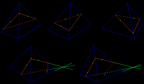 tetrahedron (5 cuts)