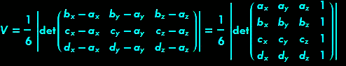 tetrahedron volume