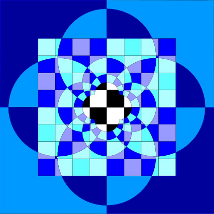 chess and its inverse (in blue)